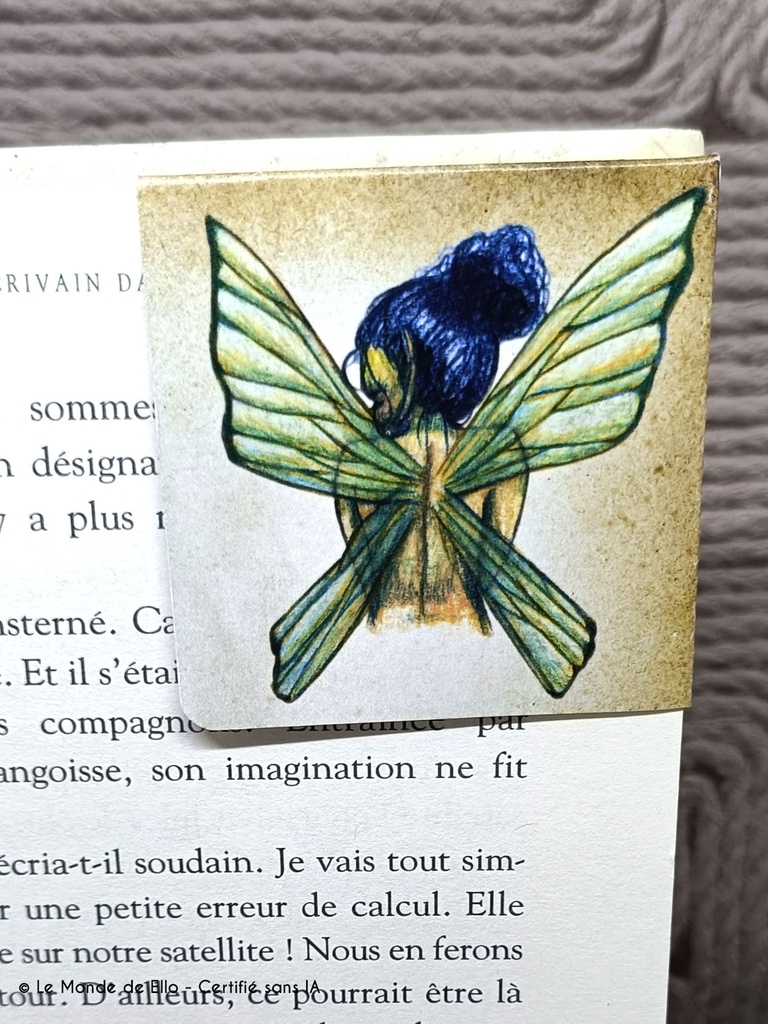Marque Page carré - Fée de dos
